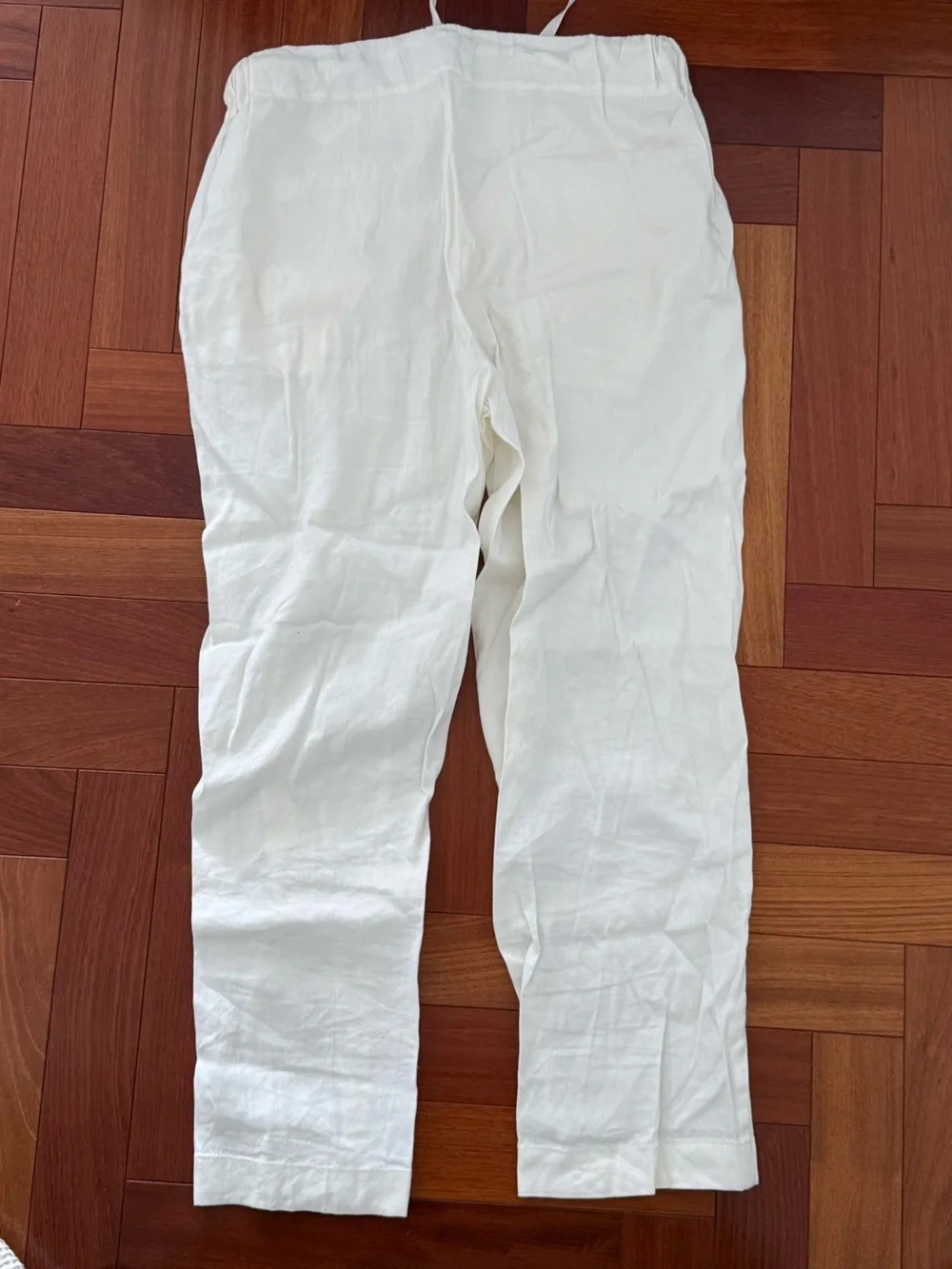 Babaton White Linen Blend pants